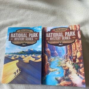 2 Signed National Park Mystery Series Books Aaron Johnson